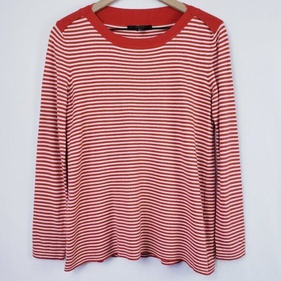 MaxMara Weekend Red Stripe Long Sleeve Knit Top M - Picture 2 of 10